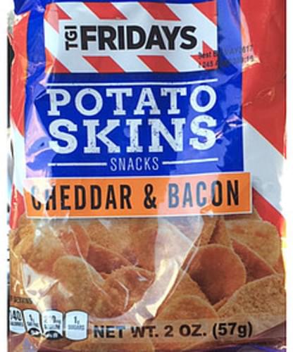 Tgi Fridays Cheddar And Bacon Potato Skins Snacks 28 G Nutrition Information Innit