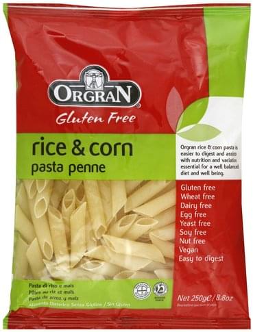 Orgran Rice & Corn Penne Pasta  oz, Nutrition Information | Innit