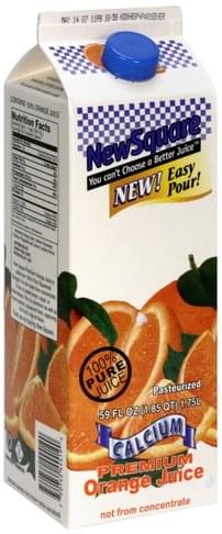 New Square Calcium Premium Orange Juice - 59 oz, Nutrition