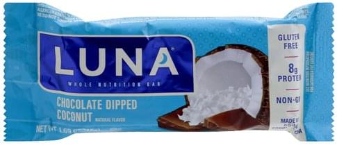 LUNA BAR - Chocolate Dipped Coconut Bar, 1.69 Oz