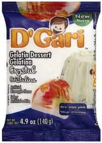 D Gari Crystal Gelatin Dessert - 4.9 oz, Nutrition Information | Innit