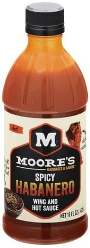 Moores Spicy Habanero, Hot Wing and Hot Sauce - 16 oz, Nutrition ...