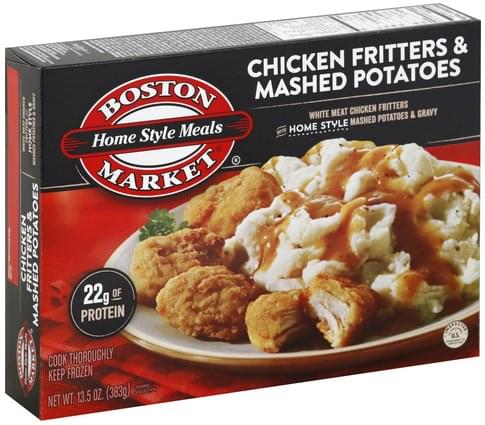 Boston Market Chicken Fritters & Mashed Potatoes - 13.5 oz, Nutrition ...