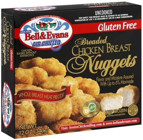 Bell & Evans Breaded Chicken Breast Nuggets - 12 oz, Nutrition ...