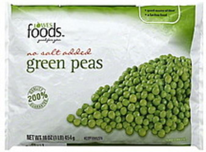 Lowes Foods No Salt Added Green Peas - 16 oz, Nutrition Information | Innit