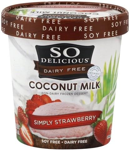 So Delicious Non-Dairy, Coconut Milk, Simply Strawberry Frozen Dessert ...