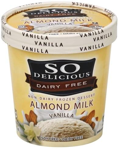 So Delicious Almond Milk, Vanilla Non-Dairy Frozen Dessert - 1 pt ...