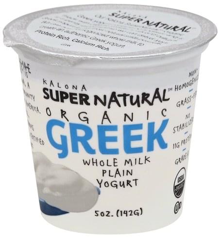 Kalona Supernatural Organic Greek, Whole Milk, Plain Yogurt - 5 oz ...