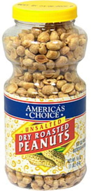 Americas Choice Unsalted, Dry Roasted Peanuts - 16 Oz, Nutrition ...