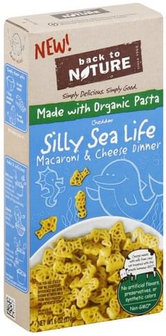 Back To Nature Silly Sea Life Cheddar Macaroni Cheese Dinner 6 Oz Nutrition Information Innit