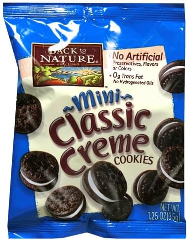 Back To Nature Mini Classic Creme Cookies 1 25 Oz Nutrition Information Innit