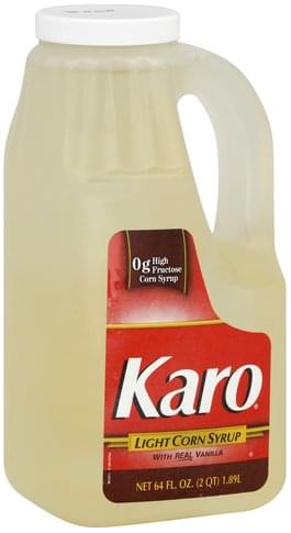 Karo Light, with Real Vanilla Corn Syrup - 64 oz, Nutrition Information ...