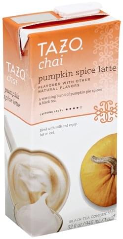 tazo chai pumpkin spice tea nutrition