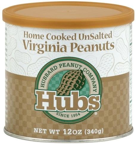 Hubs Virginia, Home Cooked Unsalted Peanuts - 12 oz, Nutrition ...