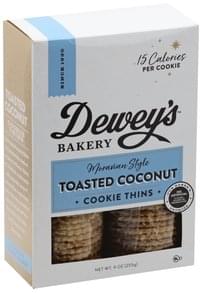 Deweys Bakery Toasted Coconut Moravian Style Cookie Thins Oz