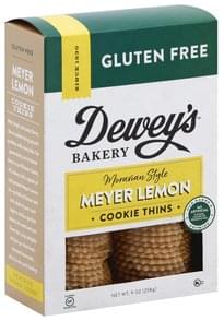 Deweys Bakery Gluten Free Meyer Lemon Moravian Style Cookie Thins