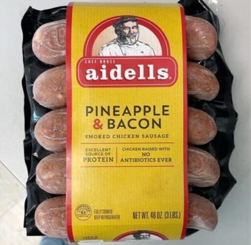 Aidells Pineapple & Bacon Smoked Chicken Sausage - 91 g, Nutrition ...