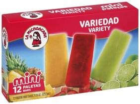 La Michoacana Variety, Mini Paletas Bars - 12 ea, Nutrition Information ...