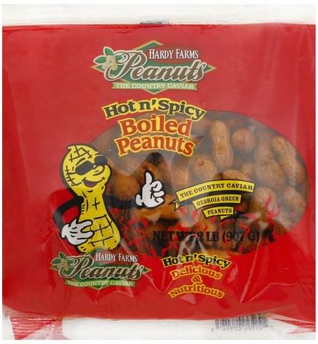 Hardy Farms Peanuts Boiled, Hot n' Spicy Peanuts - 2 lb, Nutrition ...