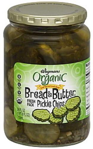 Wegmans Organic Bread Butter Pickle Chips 24 Oz Nutrition Information Innit