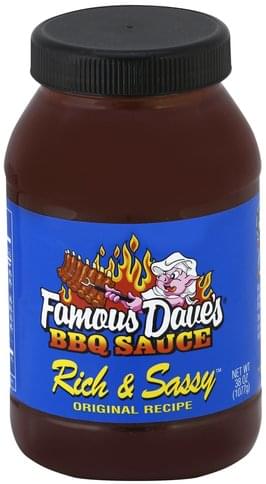 Famous Daves Rich Sassy BBQ Sauce 38 Oz Nutrition Information Innit   00780993520036 C8uCriyXYiIJg 0 S500 