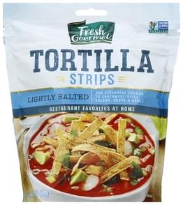 Fresh Gourmet Tri-Color Tortilla Strips - 3.5 oz, Nutrition Information ...