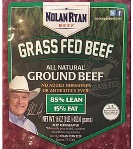 Nolan Ryan Beef All Natural Ground Beef - 112 g, Nutrition Information ...