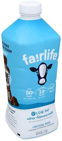 Fairlife 1% Low Fat Ultra-Filtered Milk - 52 oz, Nutrition Information ...