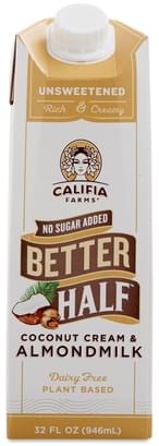 Califia Farms Coconut Cream & Almond Milk Better Half, Unsweetened - 32 ...