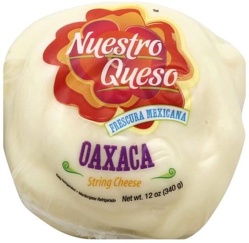 Nuestro Queso Oaxaca String Cheese - 12 Oz, Nutrition Information 