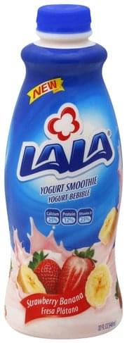 Lala Strawberry Banana Yogurt Smoothie - 32 oz, Nutrition Information ...