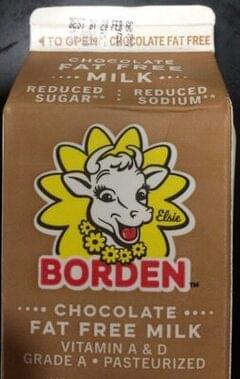 Borden Chocolate Fat Free Milk - 236 ml, Nutrition Information | Innit