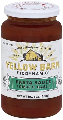 Yellow Barn Tomato Basil Pasta Sauce 19 75 Oz Nutrition