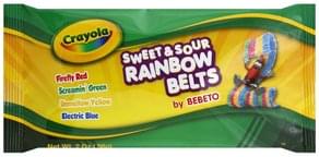 Crayola by Bebeto, Sweet & Sour Rainbow Belts - 2 oz, Nutrition Information | Innit