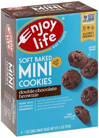 Enjoy Life Double Chocolate Brownie, Soft Baked Mini Cookies - 6 Ea ...