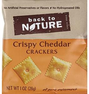 Back To Nature Crispy Cheddar Crackers 28 G Nutrition Information Innit