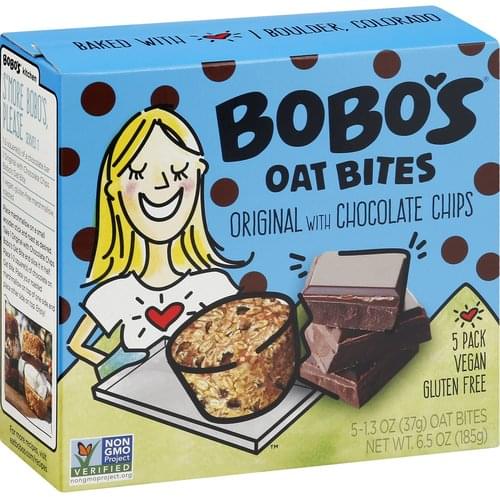 Bobos Original, with Chocolate Chips, 5 Pack Oat Bites - 5 ea ...