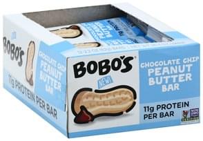 BOBOS Chocolate Chip Peanut Butter Bar - 12 ea, Nutrition Information ...