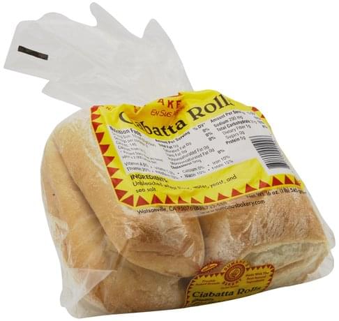 Sumanos Bakery Ciabatta Rolls - 4 Ea, Nutrition Information | Innit