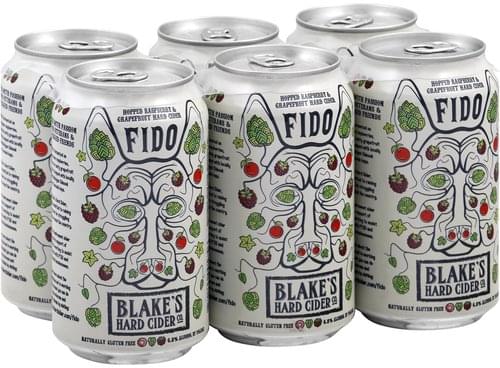 Blakes Hard Cider Fido Hopped Raspberry Grapefruit Hard Cider Beer 6 Ea Nutrition Information Innit