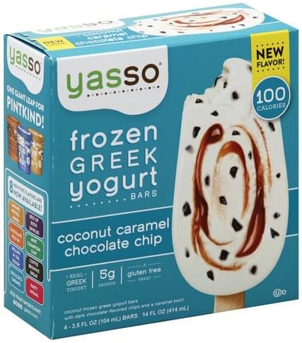 Yasso Coconut Caramel Chocolate Chip Frozen Greek Yogurt - 4 ea ...