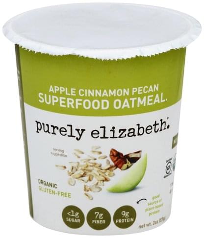 Purely Elizabeth Superfood, Apple Cinnamon Pecan Oatmeal - 2 oz ...