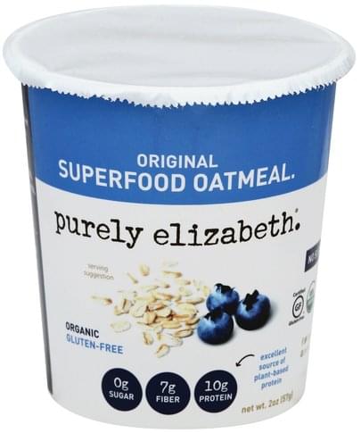 Purely Elizabeth Superfood, Original Oatmeal - 2 oz, Nutrition ...