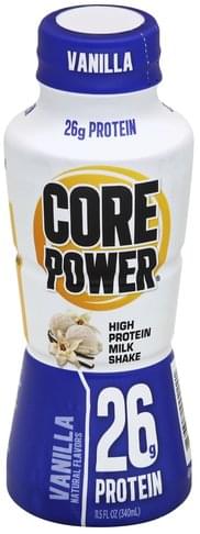 Core Power High Protein, Vanilla Milk Shake - 11.5 oz, Nutrition ...