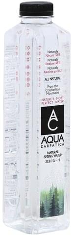 Aqua Carpathian Natural Spring Water - 33.8 oz, Nutrition Information ...