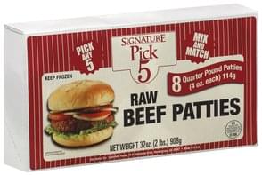 Grill Master 20 Quarter Pound Beef Patties - 5 lb, Nutrition ...