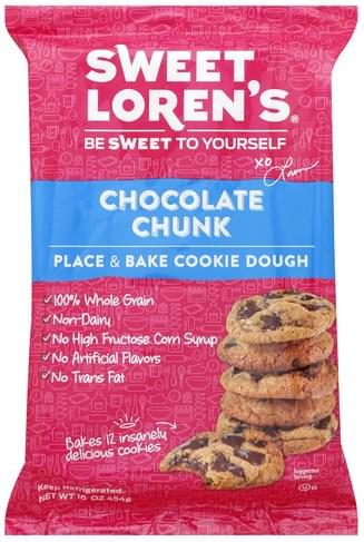 Sweet Lorens Place & Bake, Chocolate Chunk Cookie Dough - 16 oz ...