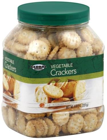 Global Brands Vegetable Crackers - 8 oz, Nutrition Information | Innit