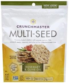 Crunchmaster Multi Seed Rosemary Olive Oil Crackers Oz Nutrition Information Innit