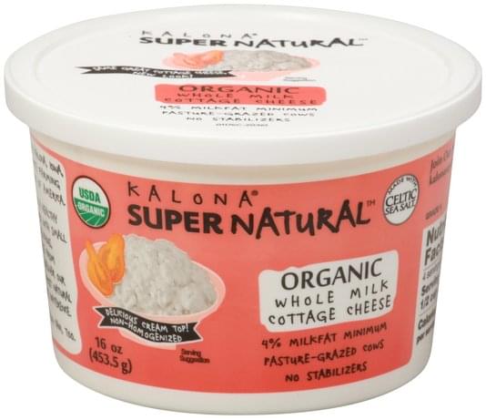 Kalona Supernatural Organic Whole Milk Cottage Cheese 16 Oz